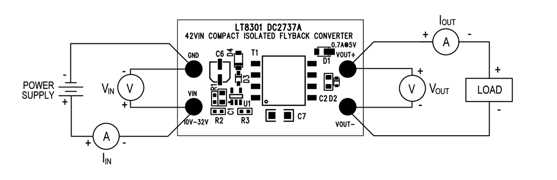 Analog Devices Inc. DC2737A DemoCircuit for LT8301 Flyback Converter Analog Devices Inc. DC2737A DemoCircuit for LT8301 Flyback Converter