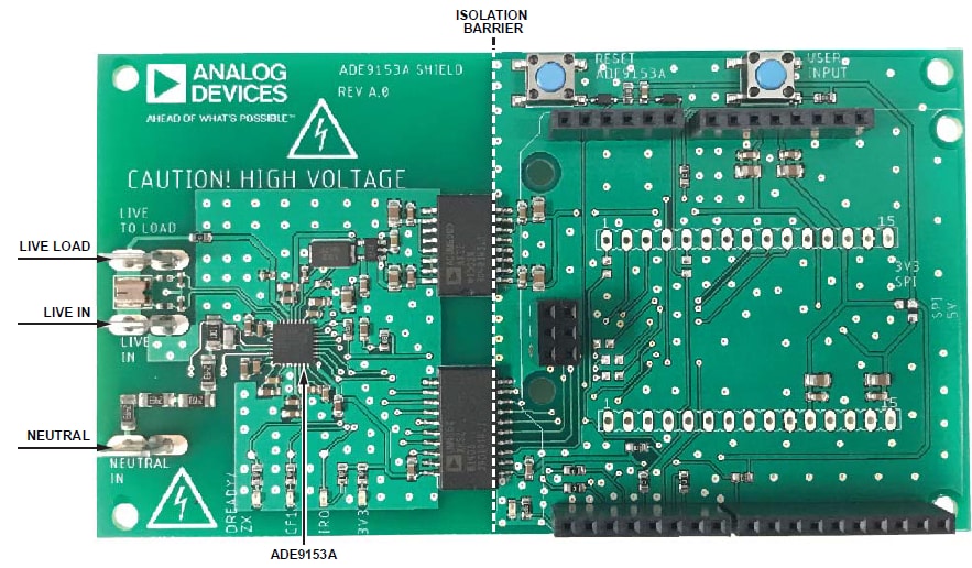 Analog Devices Inc. EV-ADE9153ASHIELDZ Arduino Shield Analog Devices Inc. EV-ADE9153ASHIELDZ Arduino Shield