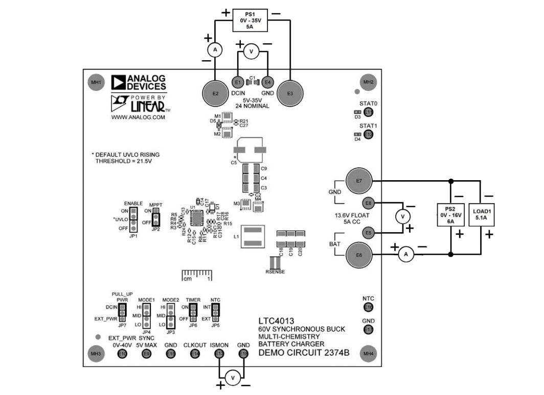 Location Circuit - Analog Devices Inc. DC2374B Demo Board for the LTC4013 Battery Charger Location Circuit - Analog Devices Inc. DC2374B Demo Board for the LTC4013 Battery Charger