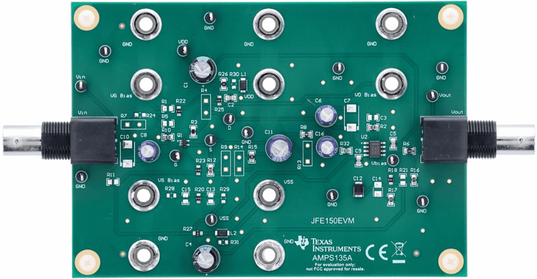 Mechanical Drawing - Texas Instruments JFE150EVM JFET Evaluation Module (EVM) Mechanical Drawing - Texas Instruments JFE150EVM JFET Evaluation Module (EVM)